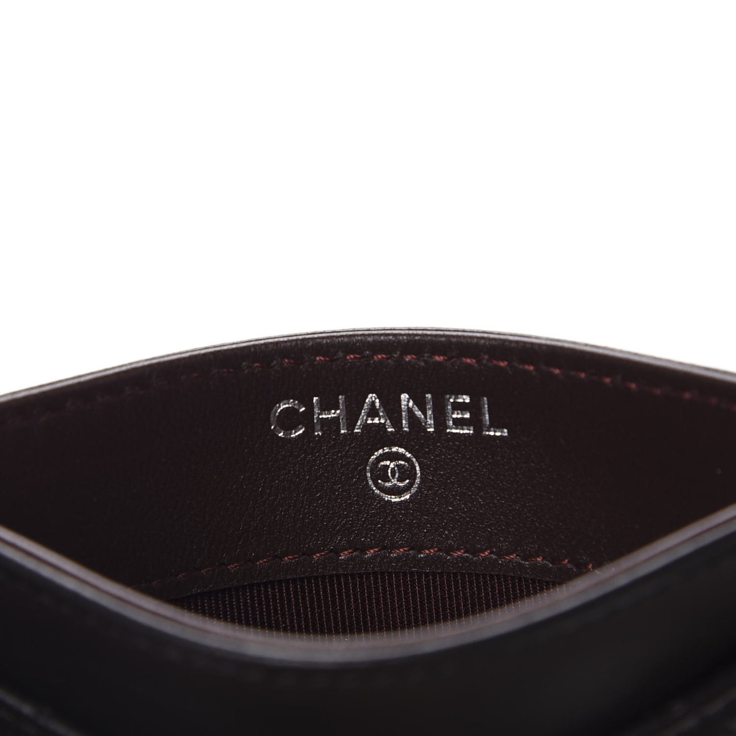 Lambskin Quilted Card Holder Black