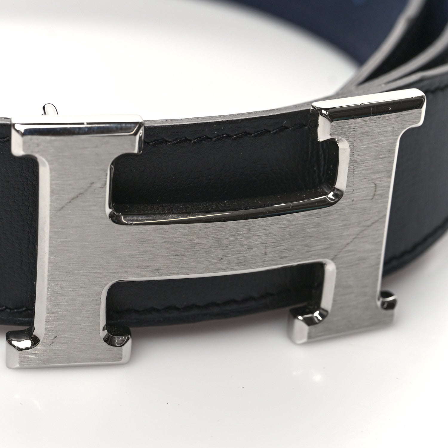 Hermes Box Togo 32mm H Belt 80 32 Black Bleu Nuit 6 of 6