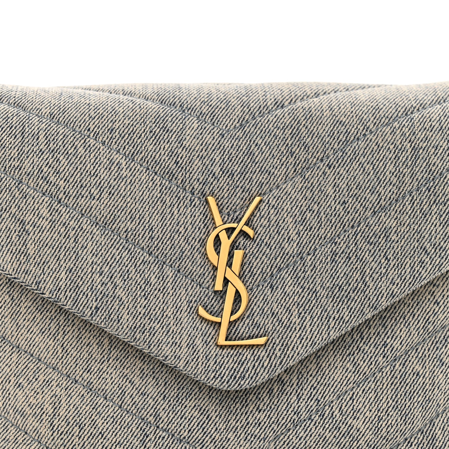 Denim Y Quilted Monogram Toy Loulou Crossbody Bag Grey
