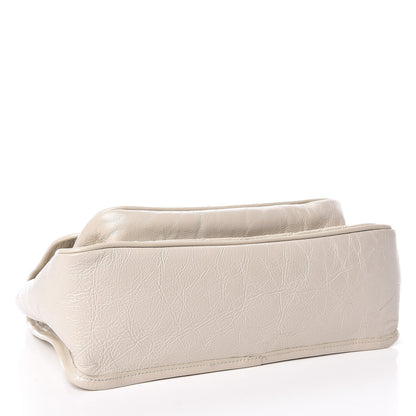Saint Laurent Crinkled Calfskin Matelasse Monogram Medium Niki Chain Satchel Ivory 4 of 10