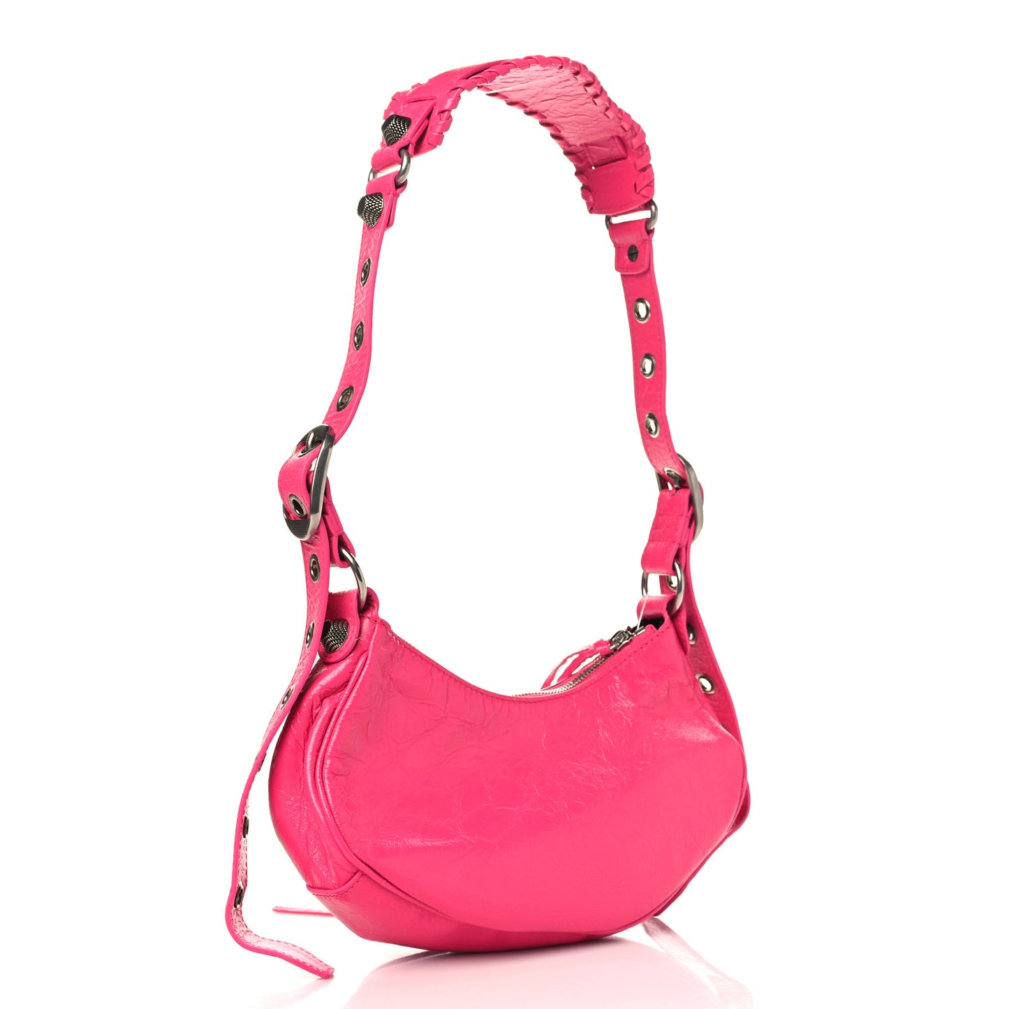 Agneau Arena Le Cagole Shoulder Bag XS Hot Pink