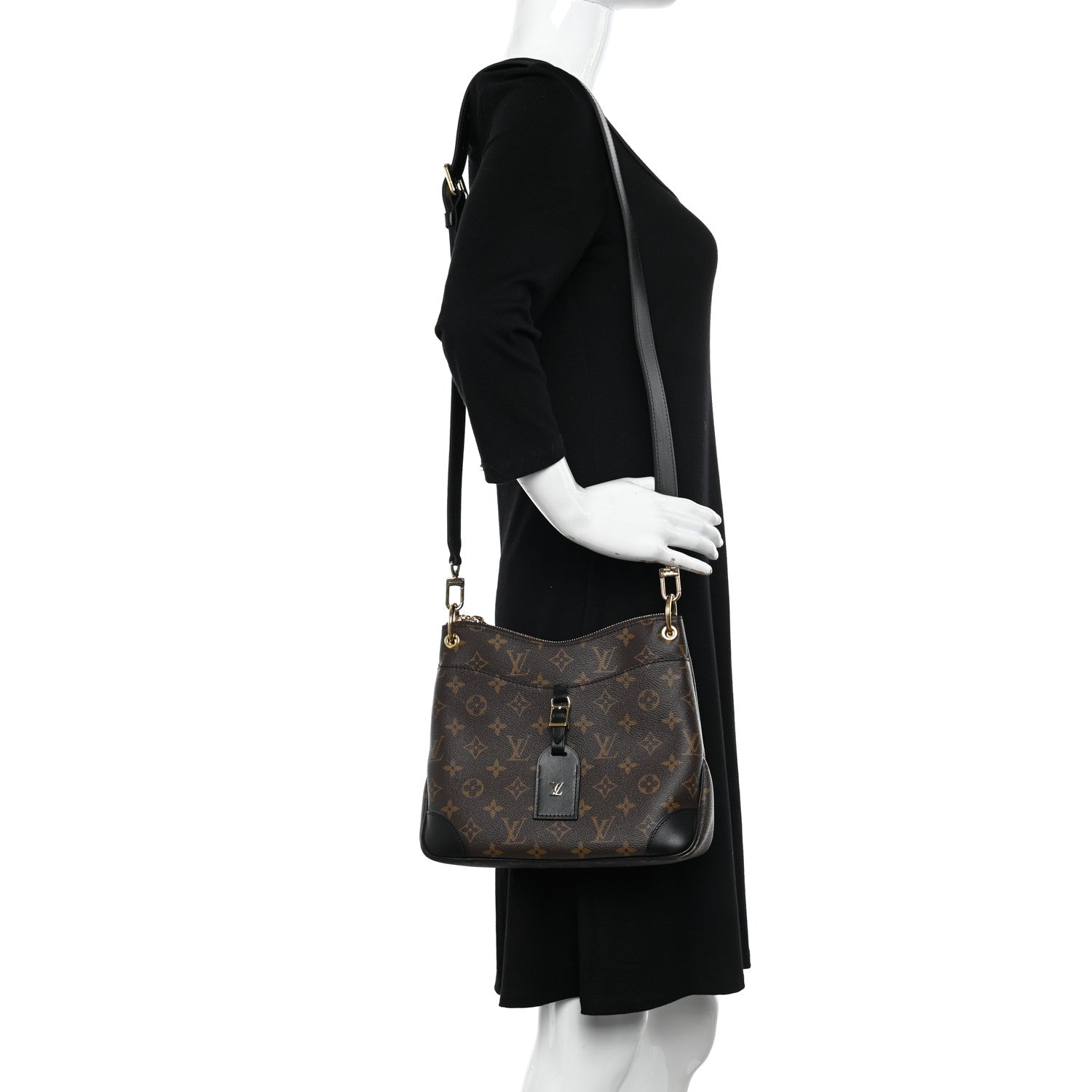 Louis Vuitton Monogram Odeon PM Black 2 of 9