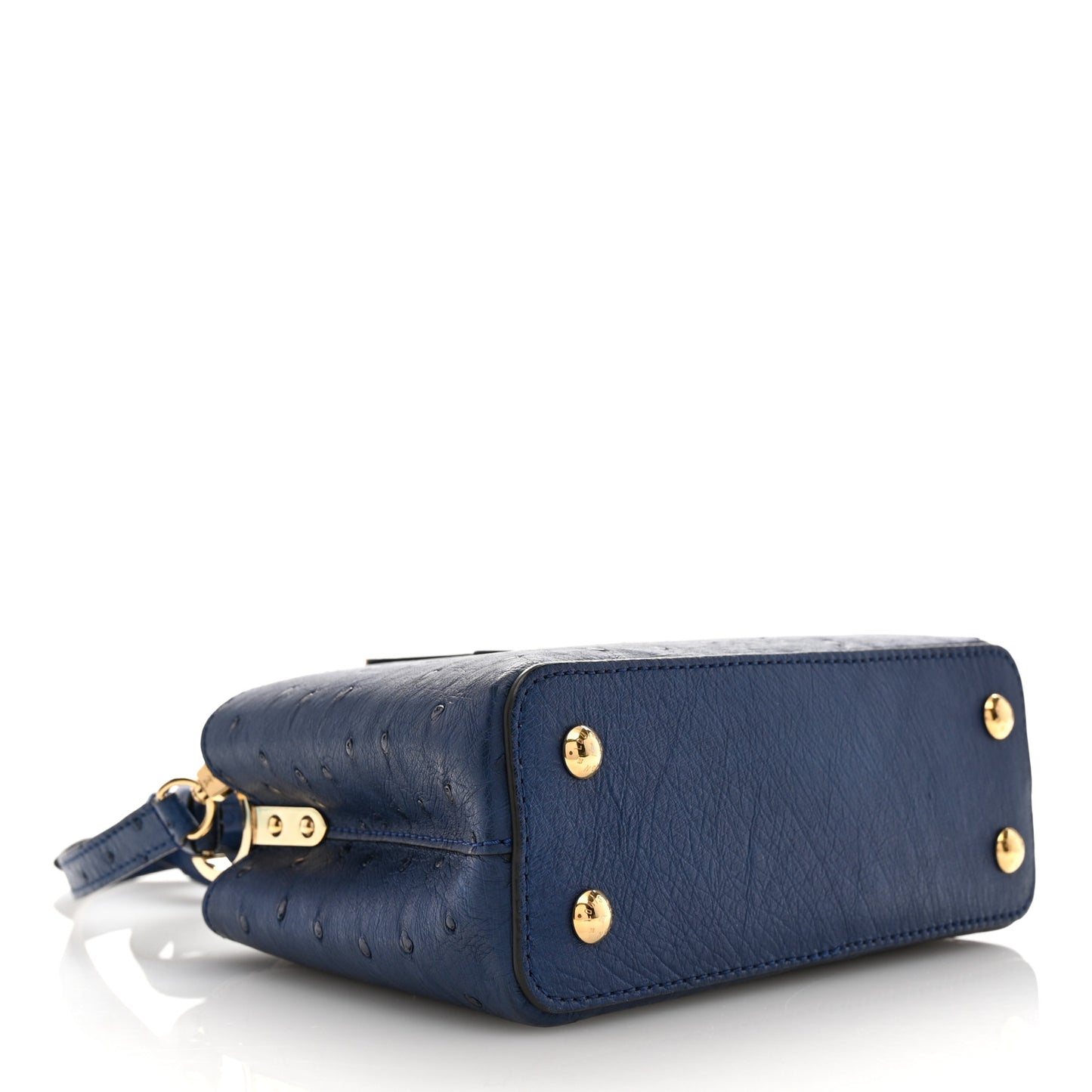 Ostrich Capucines Mini Indigo