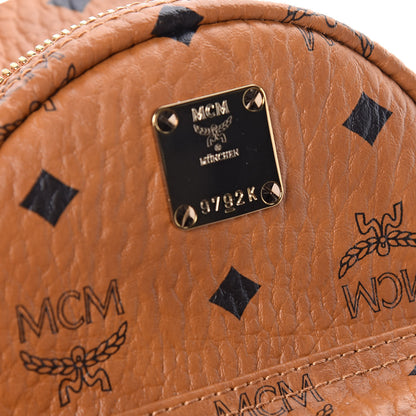 MCM Visetos Side Stud X-Mini Stark Backpack Cognac 9 of 11