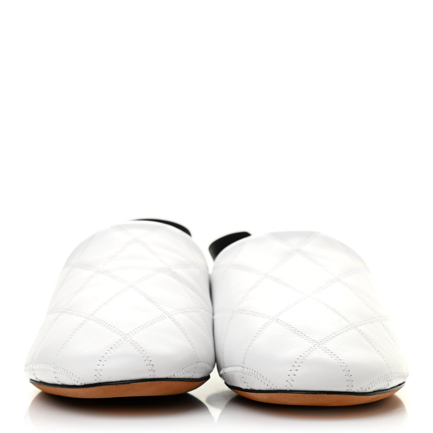 Givenchy Nappa Quilted Rivington Logo Slingback Flat 41 White 2 of 7