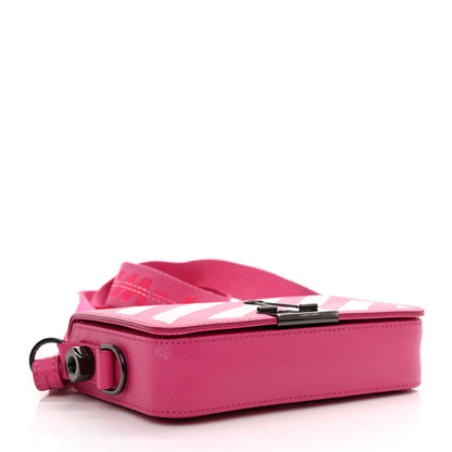Off-White Saffiano Striped Mini Diag Binder Clip Bag Pink White 6 of 22