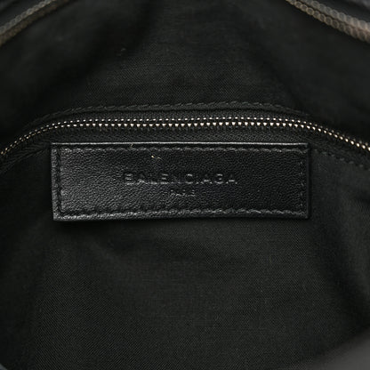 Balenciaga Chevre Silver Metallic Edge Hardware Velo Black 7 of 12
