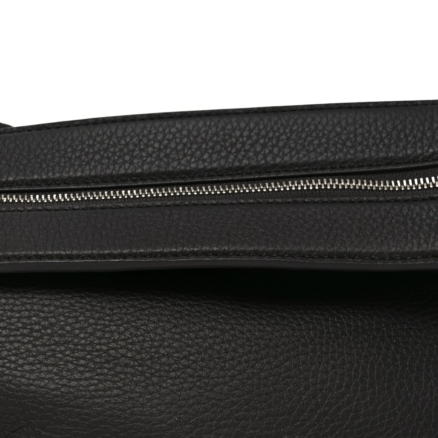 Grained Calfskin Small Slouchy Banana Bag Dark Brown