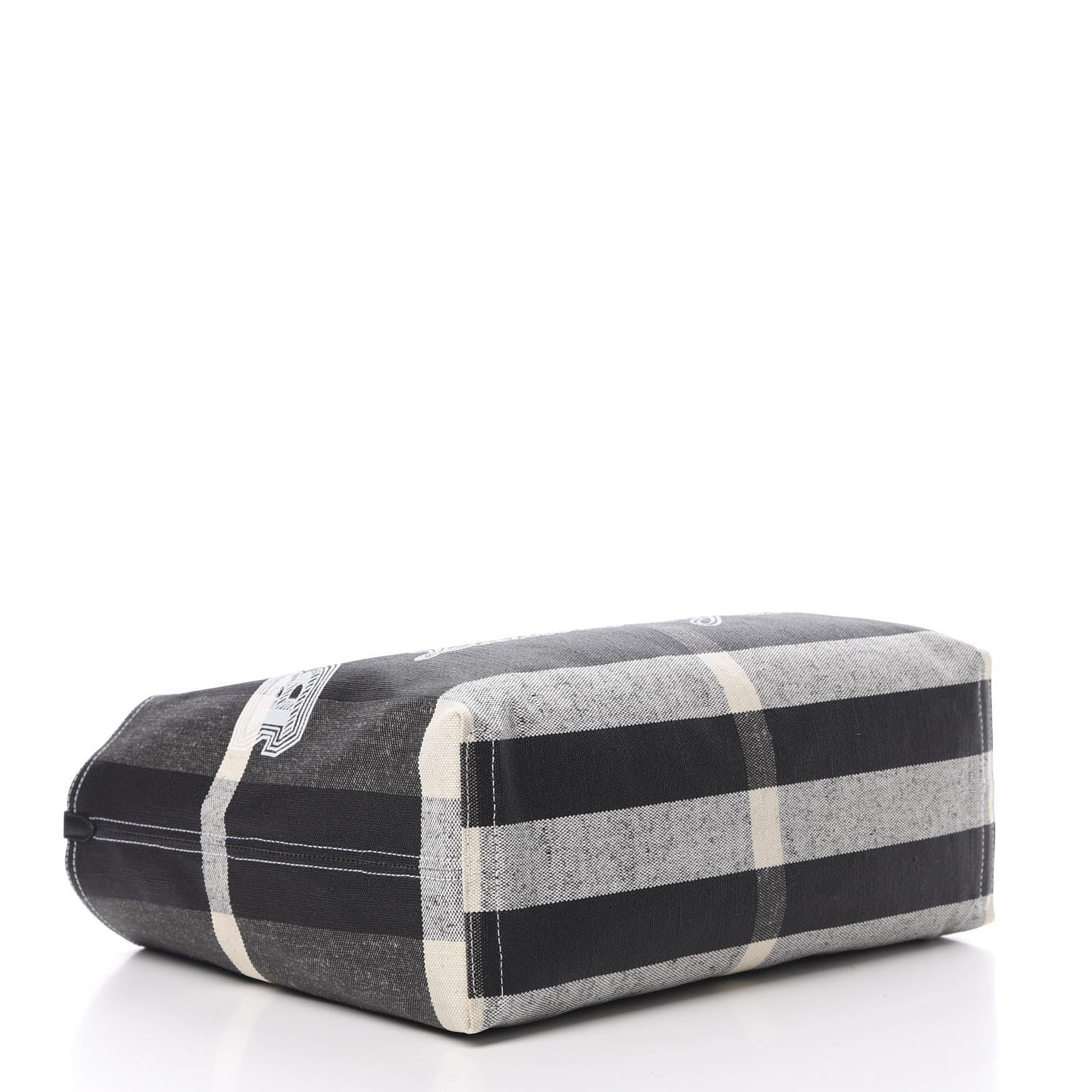 Burberry Coated Canvas Mega Check Medium Doodle Tote Black White 4 of 9