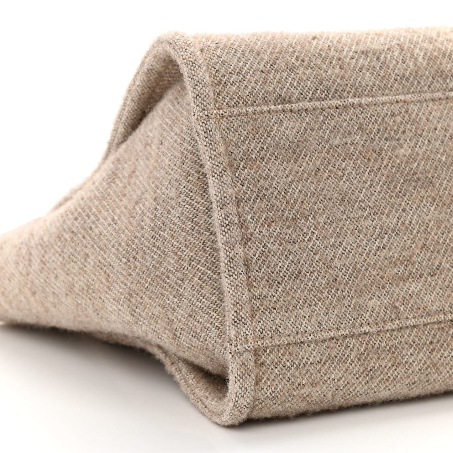 Mixed Fibers Calfskin Medium Deauville Tote Light Grey