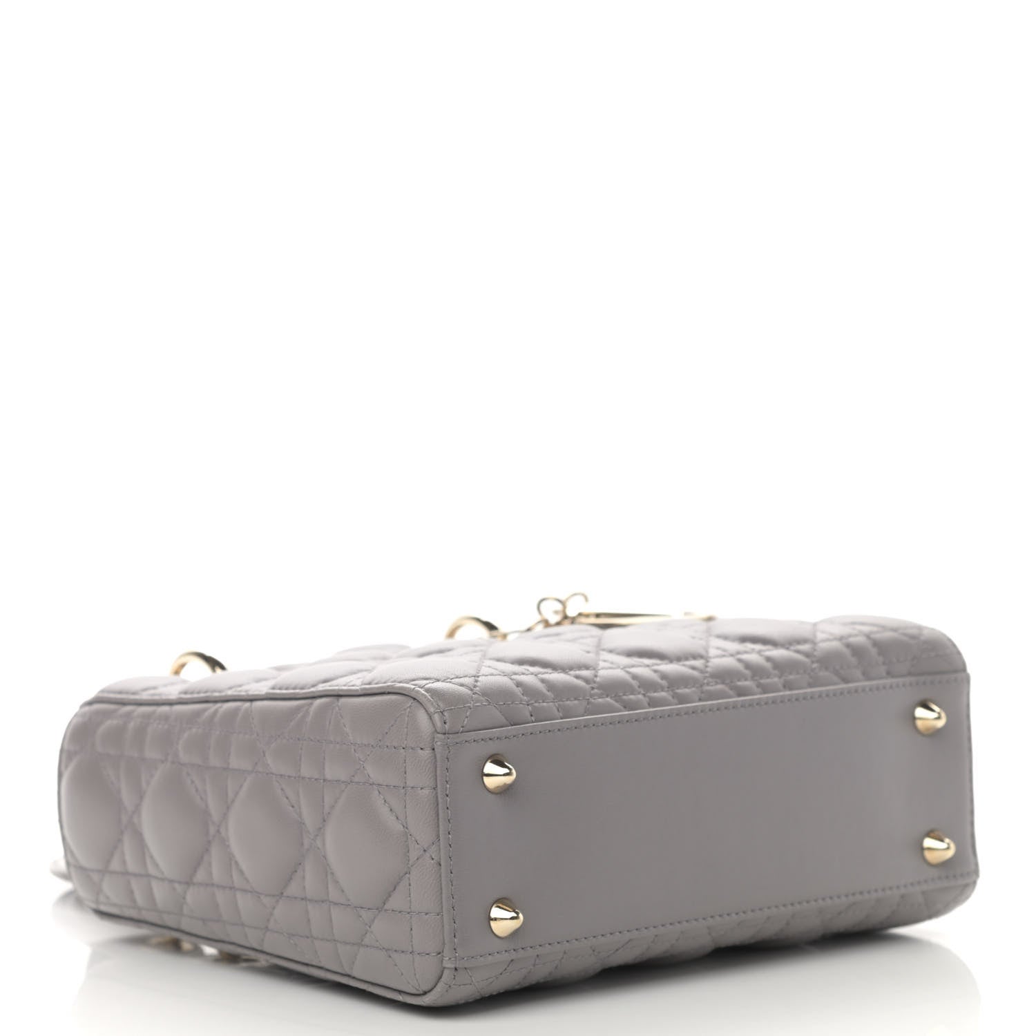 Christian Dior Lambskin Cannage Small Lady Dior Grey 4 of 11