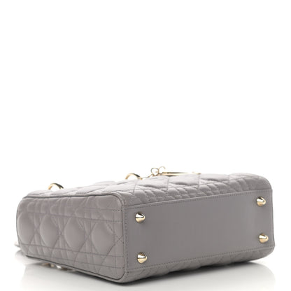 Christian Dior Lambskin Cannage Small Lady Dior Grey 4 of 11
