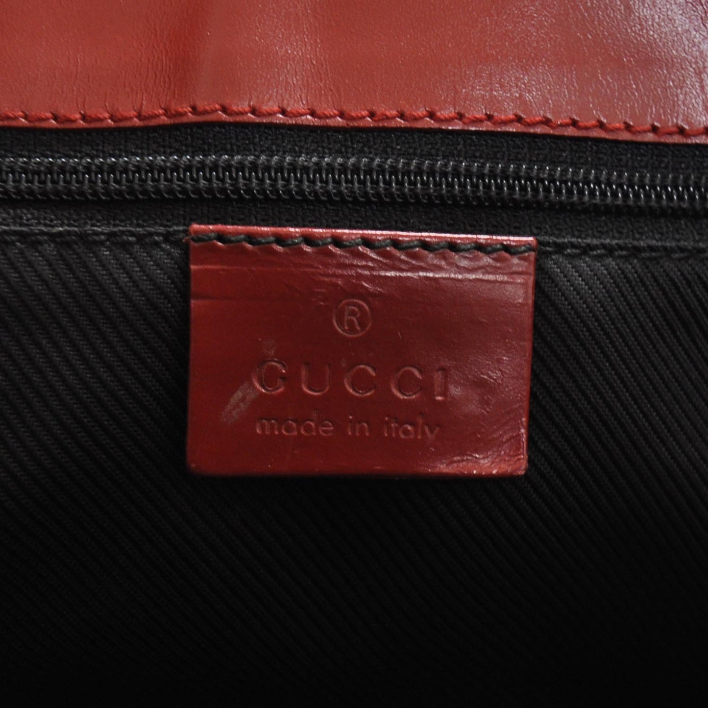 Monogram Small Bardot Tote Navy Red