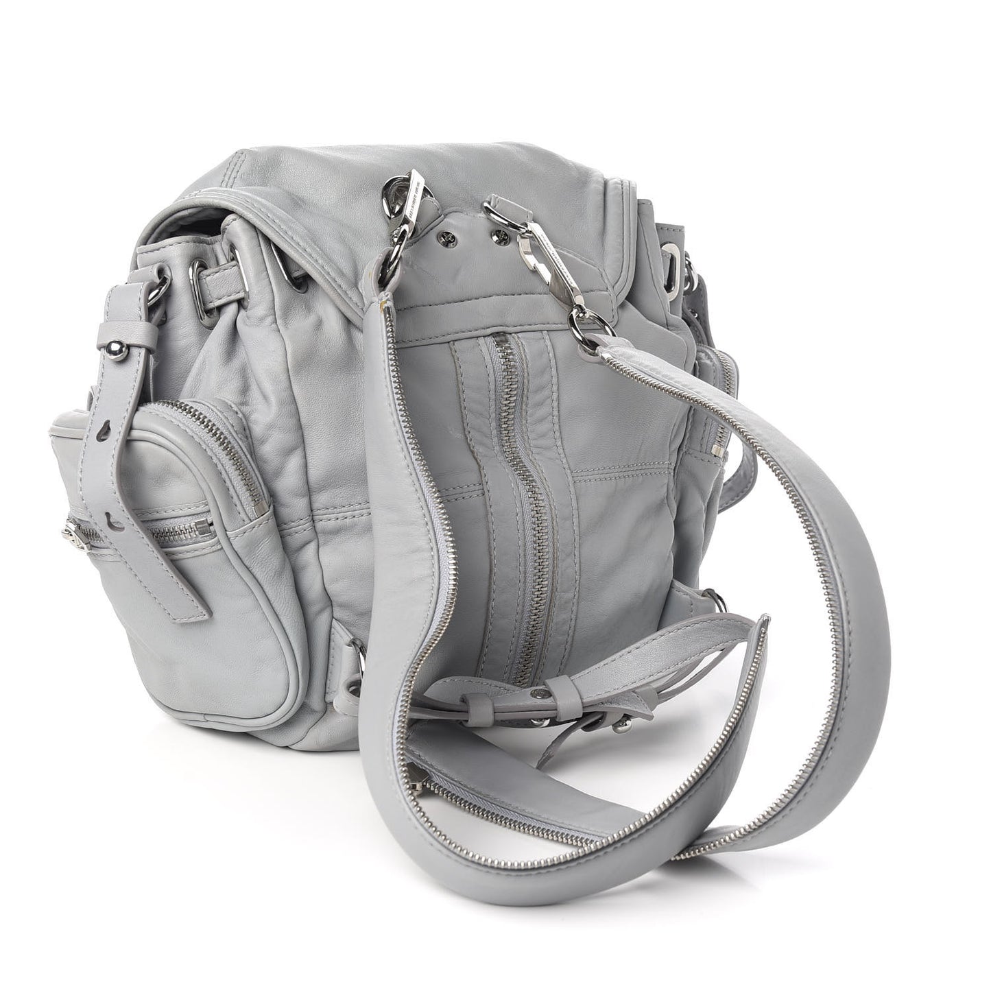 Lambskin Mini Marti Backpack Washed Powder Rhodium Hardware
