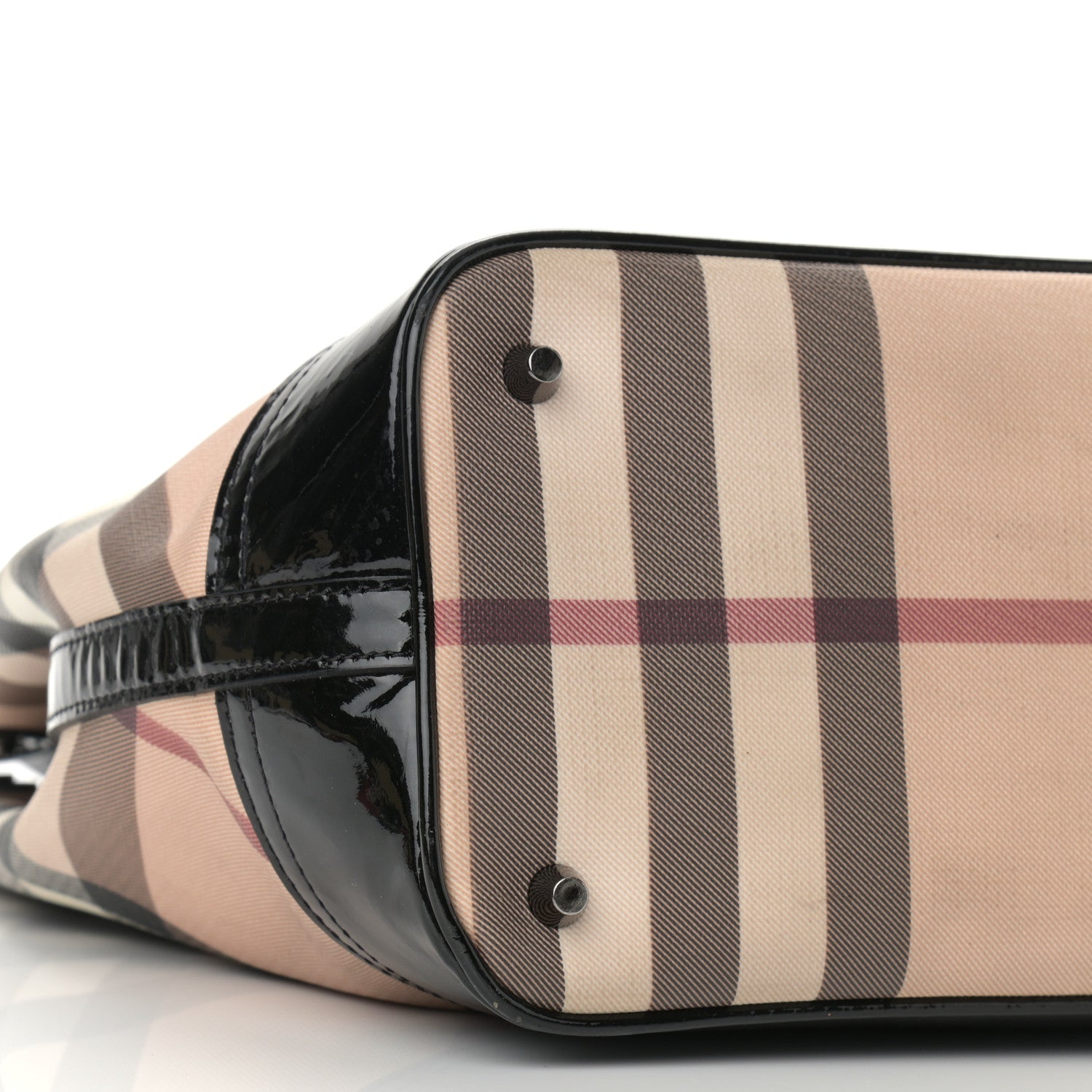 Burberry Patent Supernova Check Tote Black 7 of 8