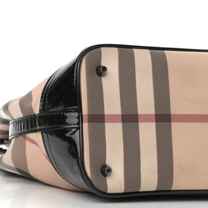 Burberry Patent Supernova Check Tote Black 7 of 8
