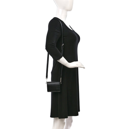 Burberry Embossed Check Crossbody Black 2 of 6