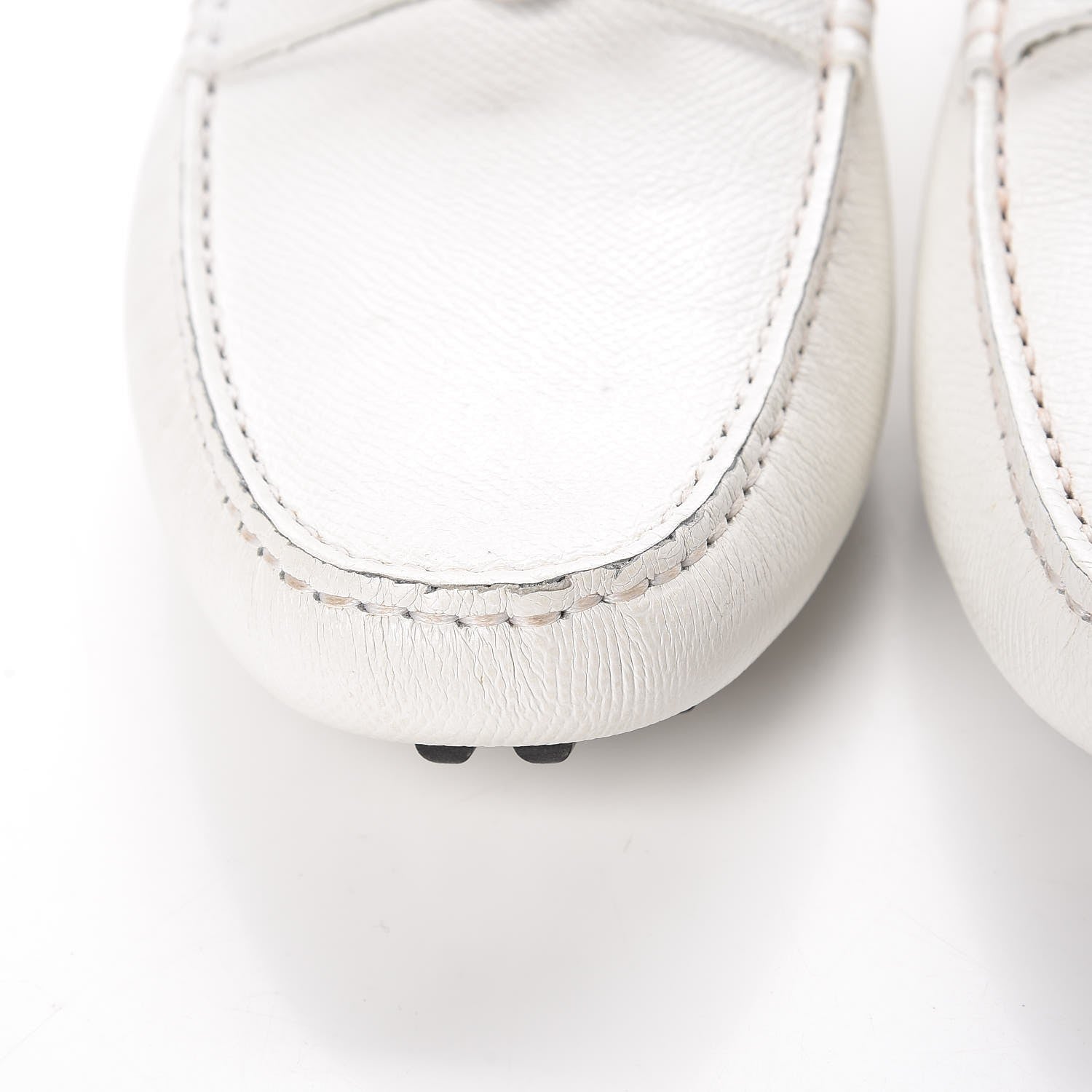 Hermes Epsom Mens Irving Driving Moccasin Loafers 40 Blanc 11 of 14