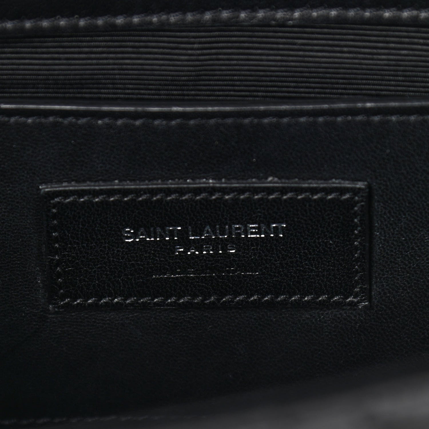 Saint Laurent Python Calfskin Embossed Medium Kate Satchel Black 6 of 13