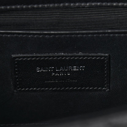 Saint Laurent Python Calfskin Embossed Medium Kate Satchel Black 6 of 13