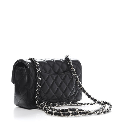 Chanel Lambskin Quilted Mini Rectangular Flap Black 3 of 11