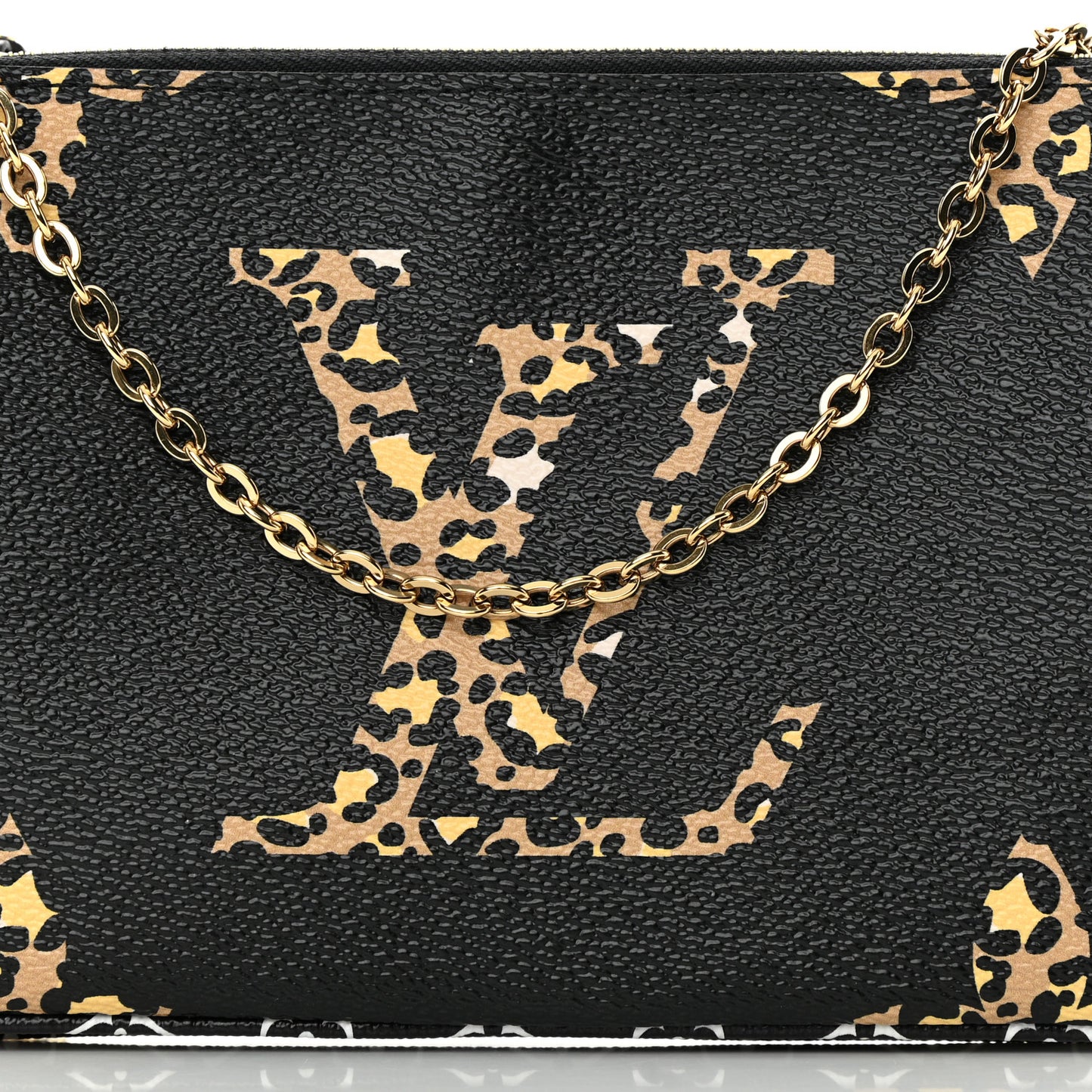 Monogram Giant Jungle Pochette Double Zip Black