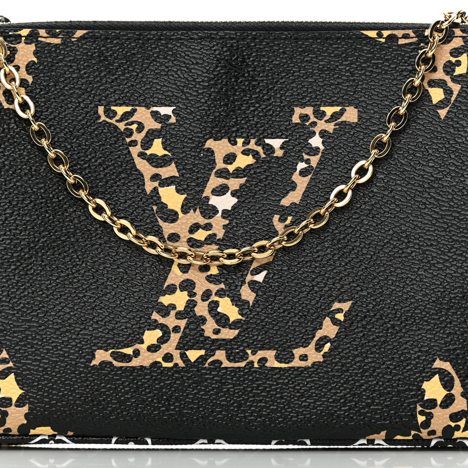 Louis Vuitton Monogram Giant Jungle Pochette Double Zip Black 9 of 13
