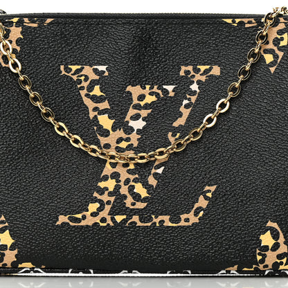 Louis Vuitton Monogram Giant Jungle Pochette Double Zip Black 9 of 13