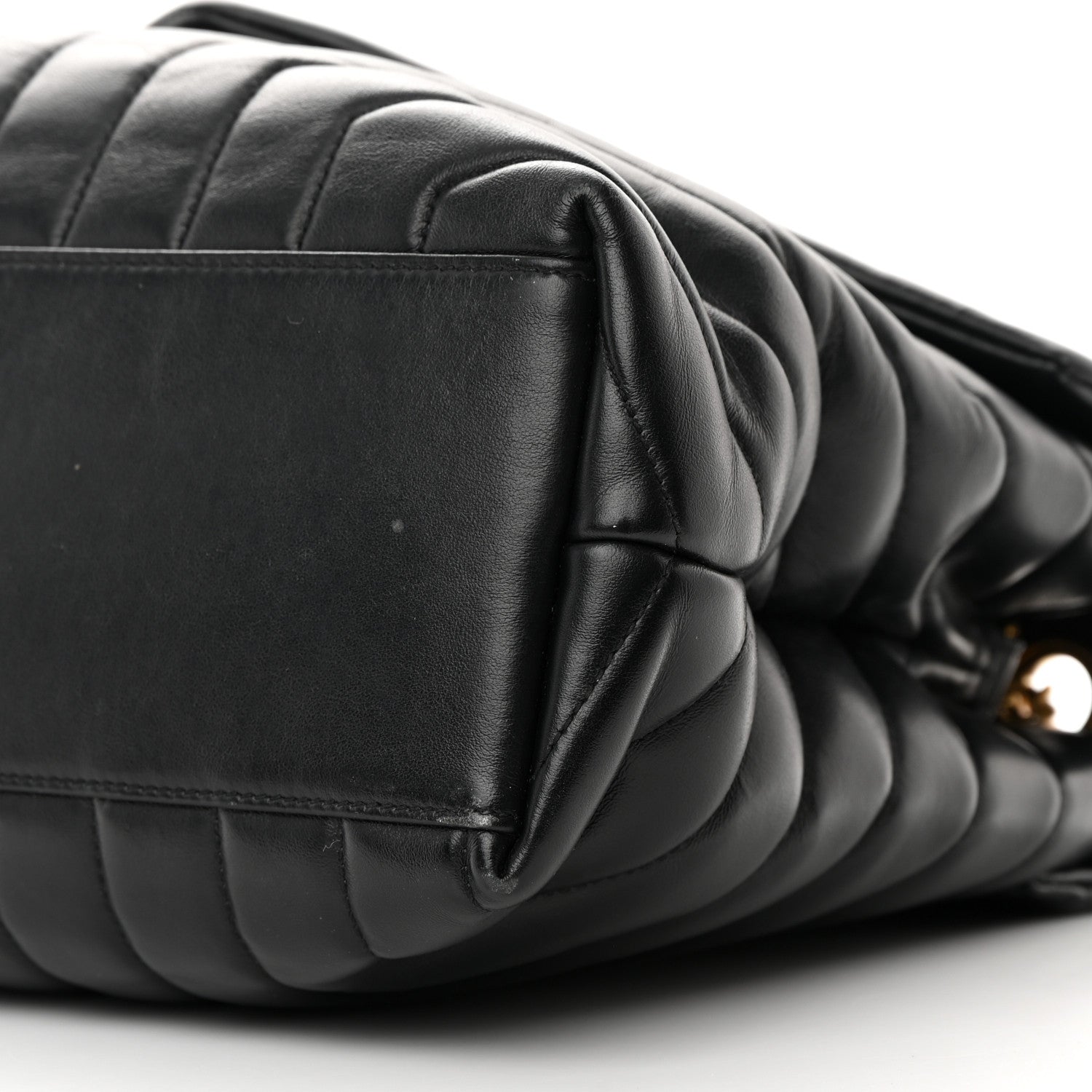 Saint Laurent Calfskin Y Quilted Monogram Medium Loulou Chain Satchel Black 10 of 21