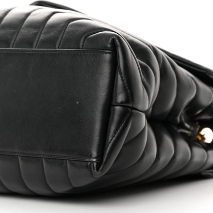 Saint Laurent Calfskin Y Quilted Monogram Medium Loulou Chain Satchel Black 10 of 21