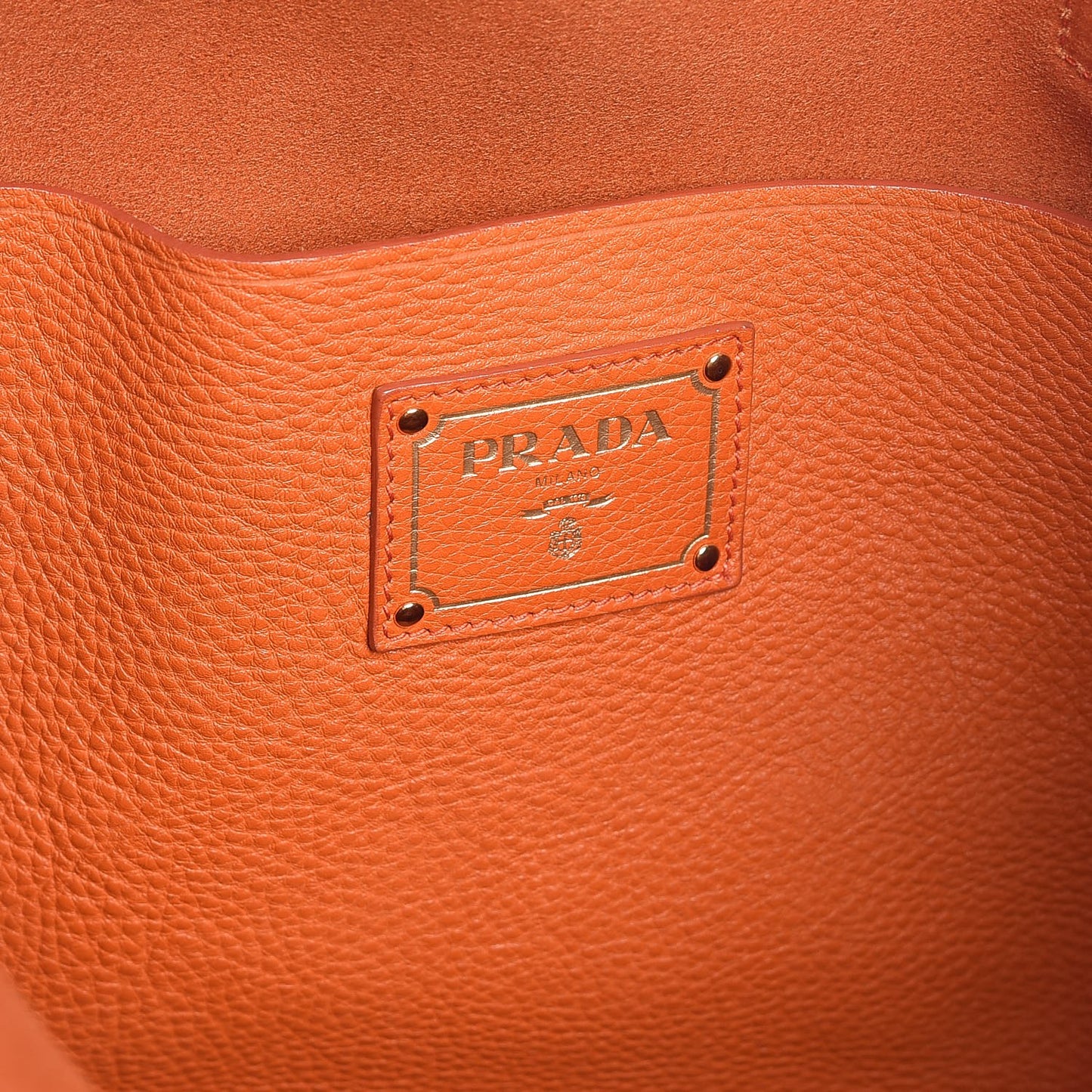 Vitello Daino Shopping Tote Papaya