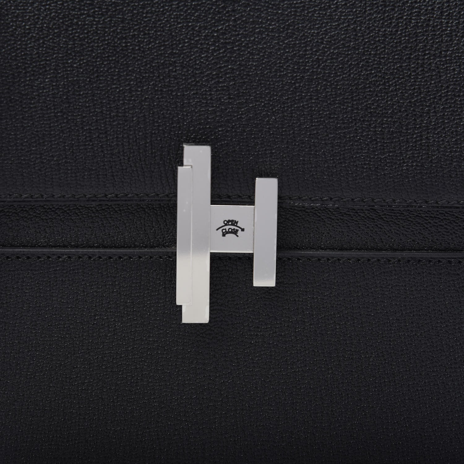 Hermes Chevre Mysore Cinhetic Boxy Top Handle Bag Black 9 of 10