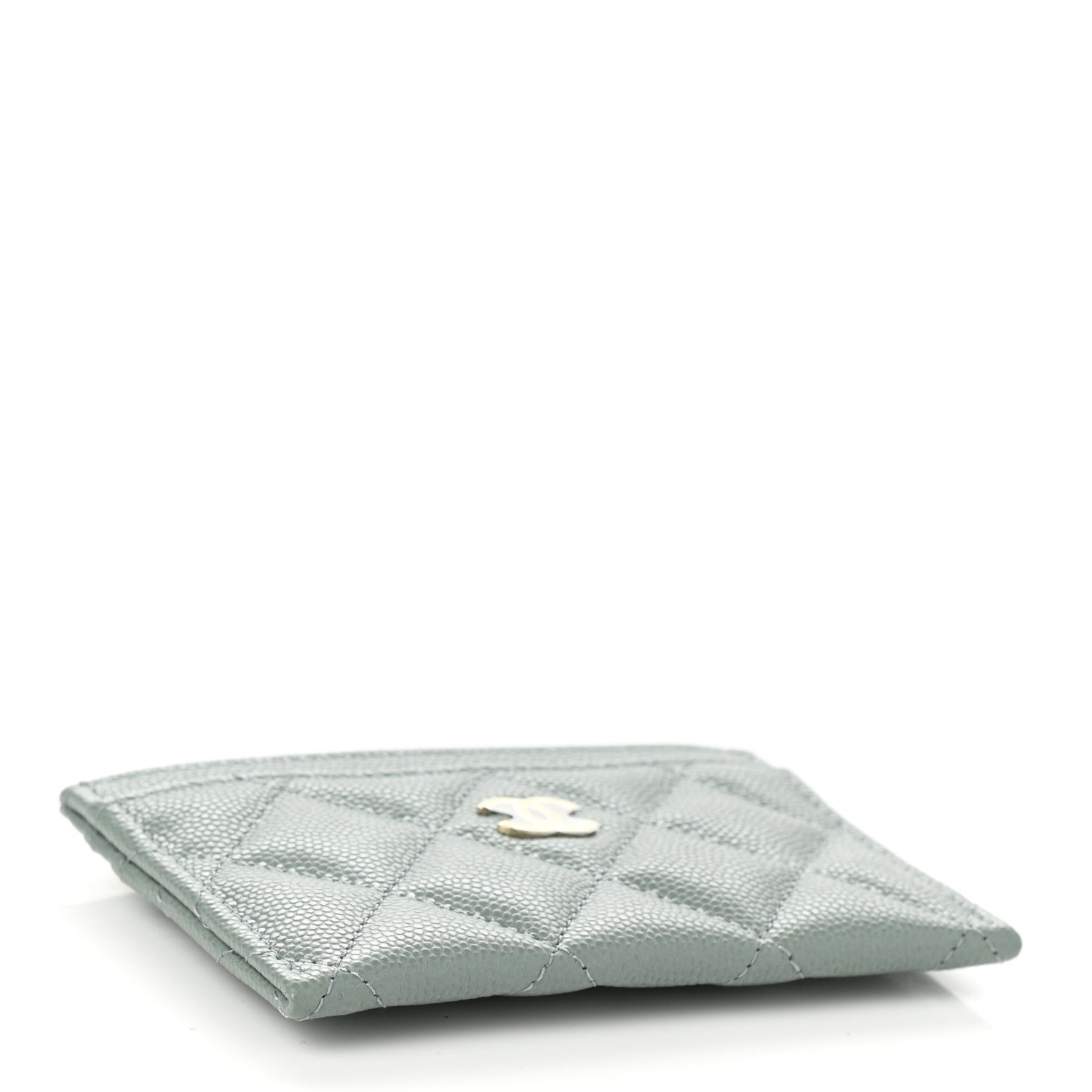 Chanel Caviar Quilted Card Holder Light Blue 4 of 9