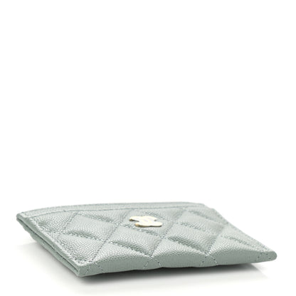 Chanel Caviar Quilted Card Holder Light Blue 4 of 9