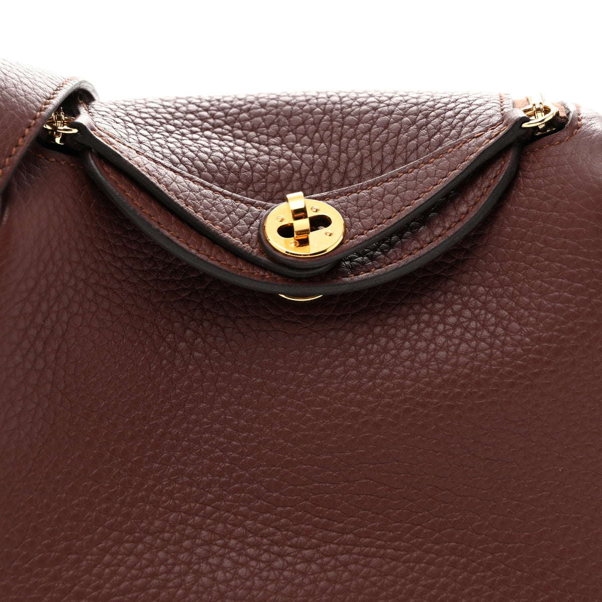 Hermes Taurillon Clemence Mini Lindy 20 Terre 8 of 12