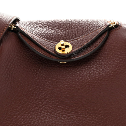 Hermes Taurillon Clemence Mini Lindy 20 Terre 8 of 12