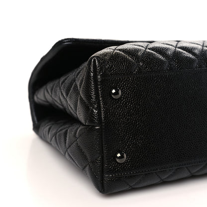 Chanel Caviar Quilted Medium Coco Handle Flap So Black 8 of 9