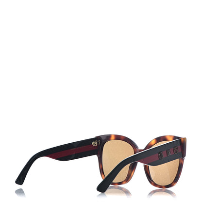 Gucci Acetate Square Frame Web Sunglasses GG0059S Black Tortoise 4 of 7