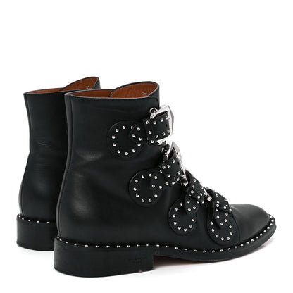 Givenchy Calfskin Studded Prue Buckle Bootie 36.5 Black 4 of 8