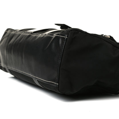 Prada Soft Calfskin Nylon Buckle Shoulder Bag Black 5 of 15