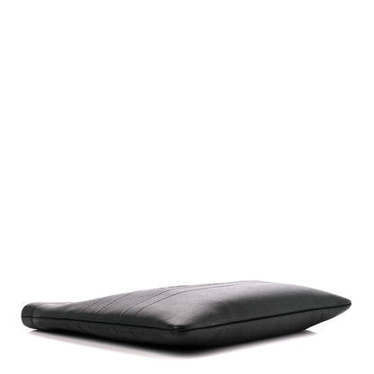 Christian Dior Calfskin Medium Diordouble Zip Pouch Black 4 of 10
