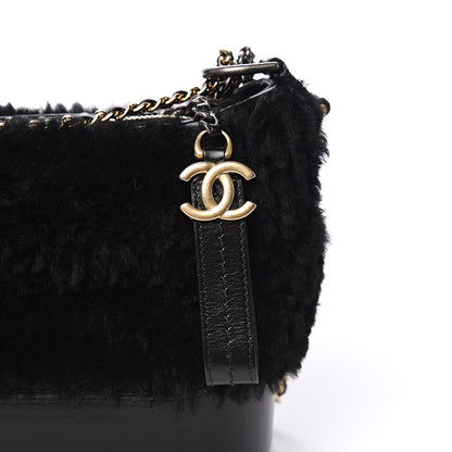 Chanel Shearling Small Gabrielle Hobo Black 9 of 9