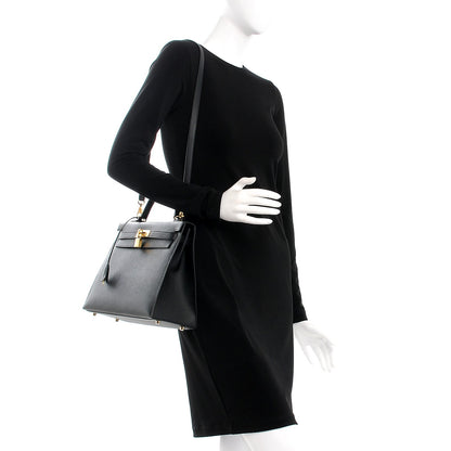 Hermes Epsom Kelly Sellier 32 Black 2 of 32