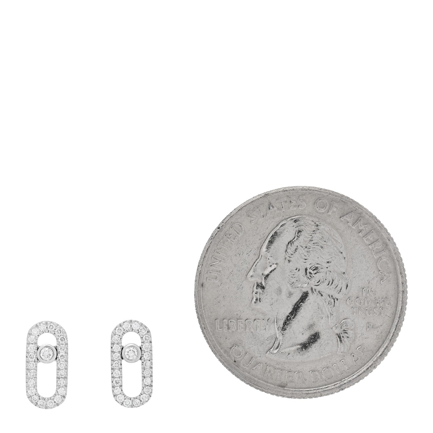 Messika 18K White Gold Diamond Move Uno Earrings 2 of 5