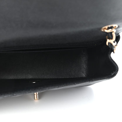 Chanel Caviar Chevron Quilted Mini Rectangular Flap Black 5 of 12