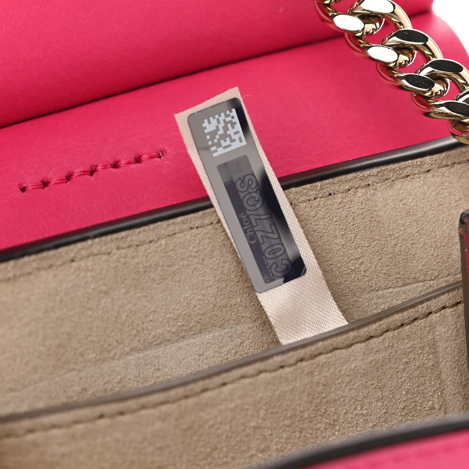 Chloe Suede Calfskin Mini Faye Bracelet Bag Fuchsia Rose 7 of 10