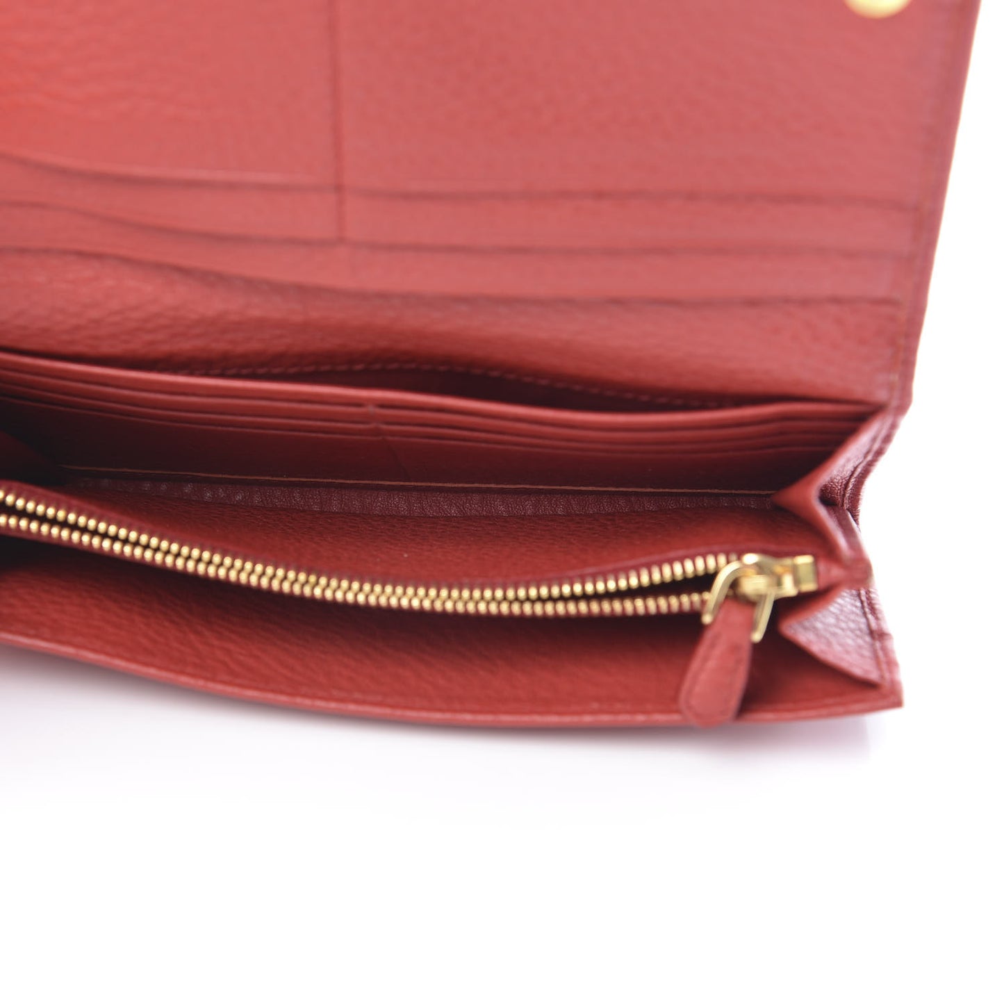 Vitello Daino Continental Flap Wallet Fuoco