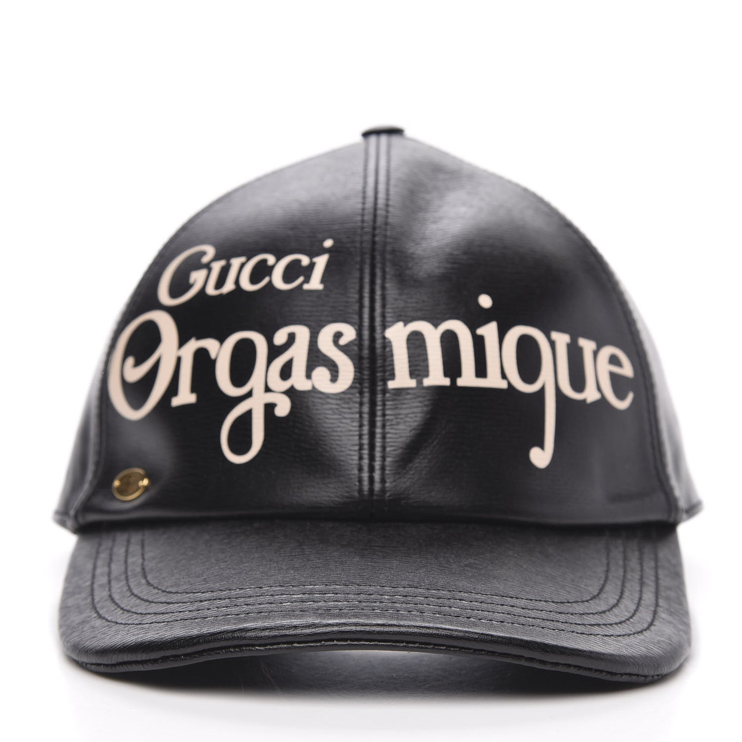 Calfskin Orgasmique Print Baseball Hat Black