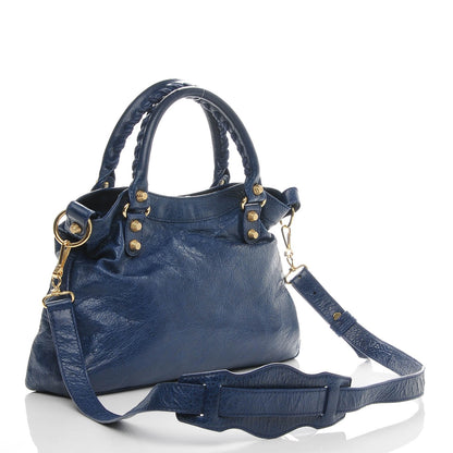 Balenciaga Agneau Giant 12 Gold Hardware Town Bleu Mineral 3 of 7