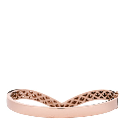 Anita Ko 18K Rose Gold Diamond V Bangle Bracelet 2 of 5